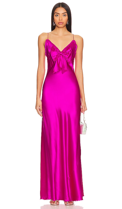 LoveShackFancy Luciole Dress in Electric Fuchsia