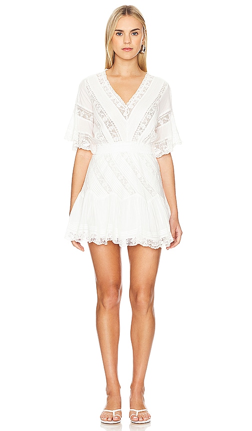 calamina lace mini dress Loveshackfancy Calamina Lace Mini Dress In Red - 40% Off