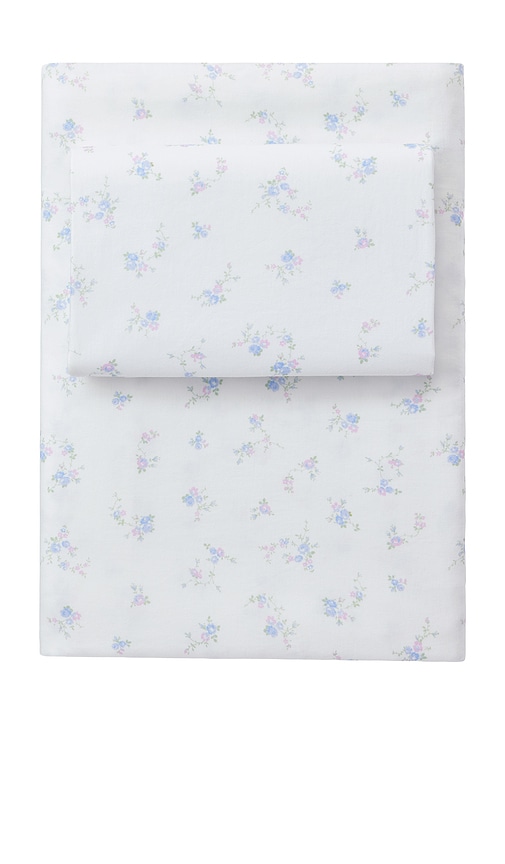 Twin Garden Bow Printed Sheet Set 1 Pillow Case
