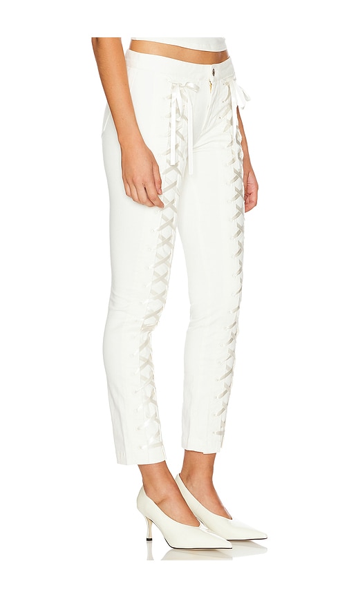 Shop Loveshackfancy Doro Pant In Cream