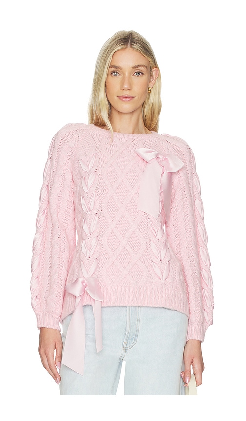 Loveshackfancy Kloss Pullover In Pink