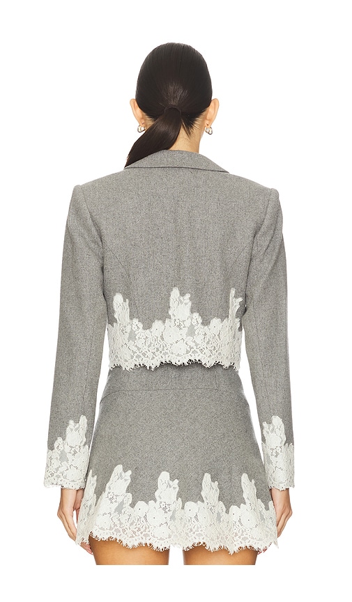  Loveshackfancy Icarus Jacket In Grey. Size 2. Also In 4, 6, 10, 12. 
