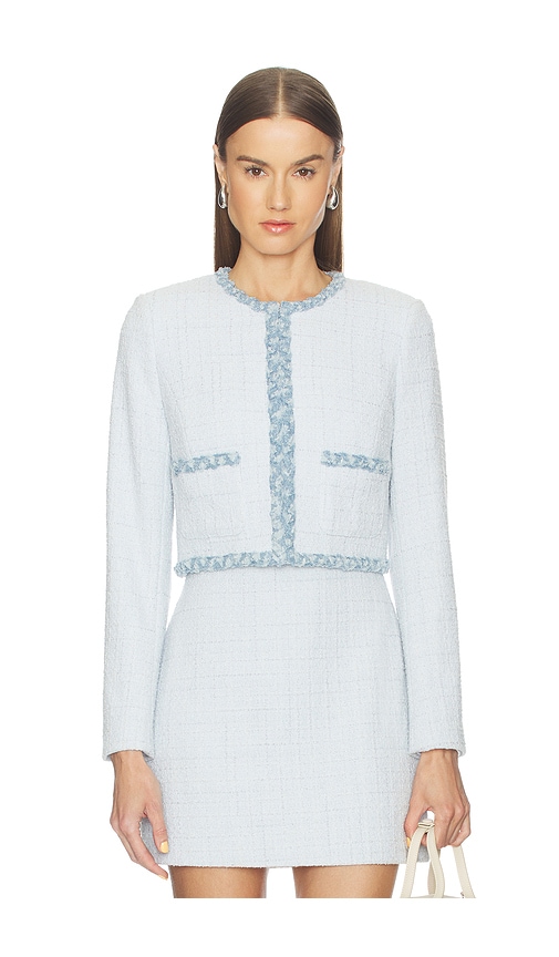 Loveshackfancy Azula Jacket In Blue