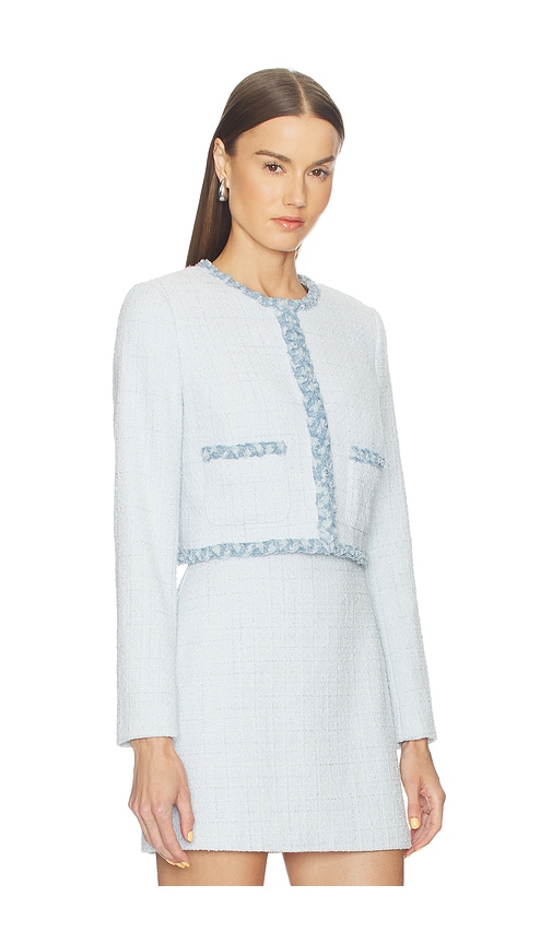  Loveshackfancy Azula Jacket In Baby Blue. Size 2. Also In 6, 8, 12. 