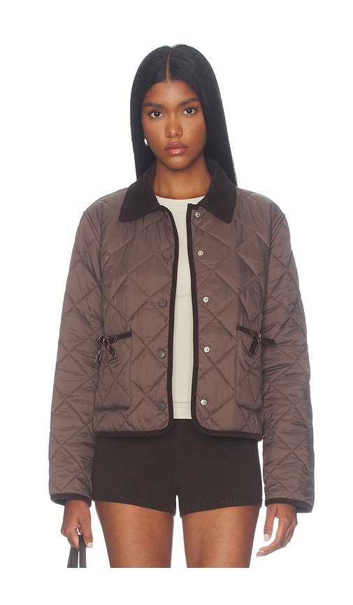 LoveShackFancy Norinda Jacket in Brown. - size L (also in M, S, XS, XXS)