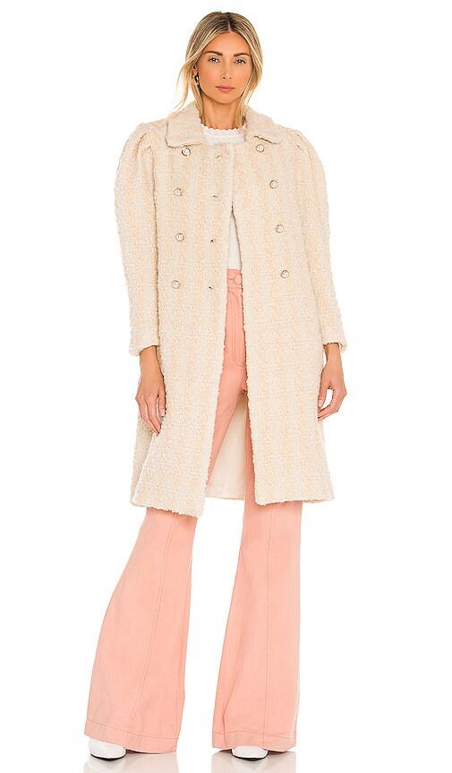 LoveShackFancy Armstrong Coat in Harvest White | REVOLVE
