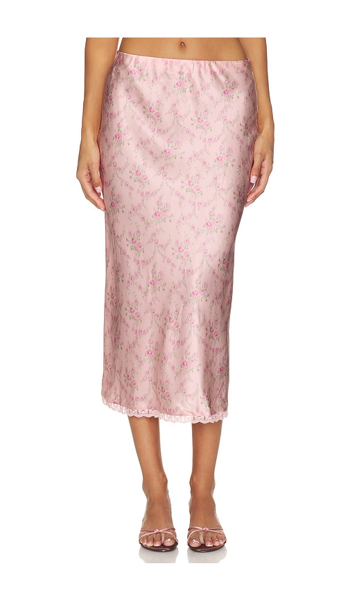 Castle Skirt by Love Shack Fancy in Spiced Camellia