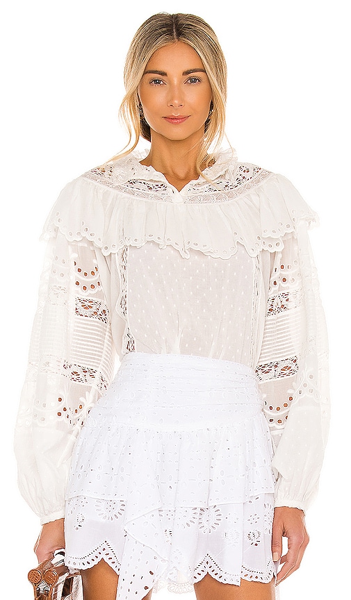 LoveShackFancy Orlando Top in White | REVOLVE