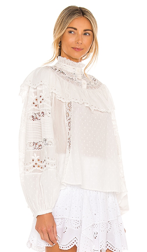 LOVESHACKFANCY ORLANDO TOP,LESH-WS139