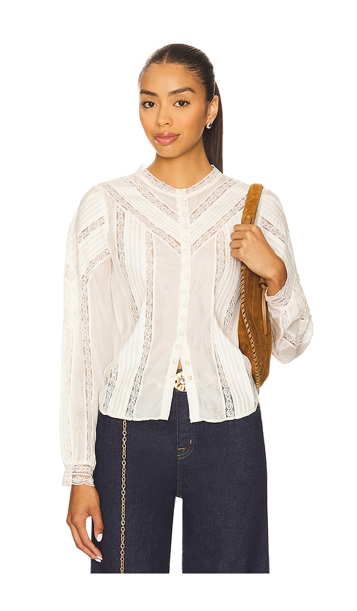 Loveshackfancy Aralina Blouse In White
