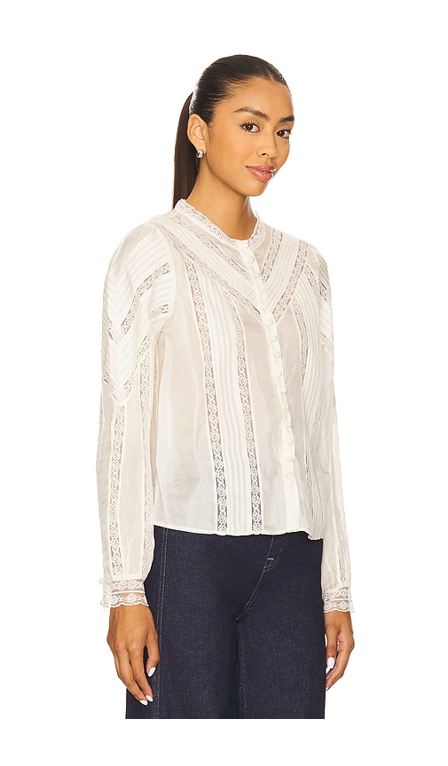 Loveshackfancy Aralina Blouse In White
