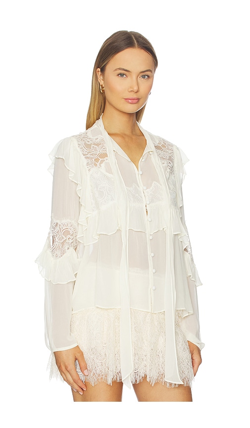  Loveshackfancy Oberteil Farah In Ivory. Größe Xs. Also In M. 