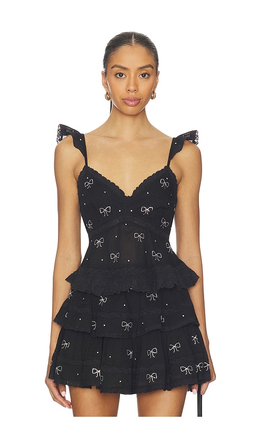 Loveshackfancy Lainie Top In Black