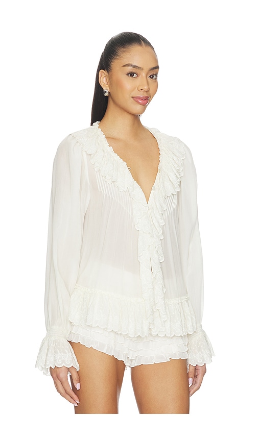  Loveshackfancy Avee Top In Cream. Size S. Also In Xs, M, L. 