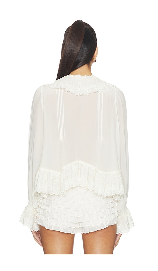  Loveshackfancy Oberteil Avee In Cream. Größe S. Also In Xs, M, L. 