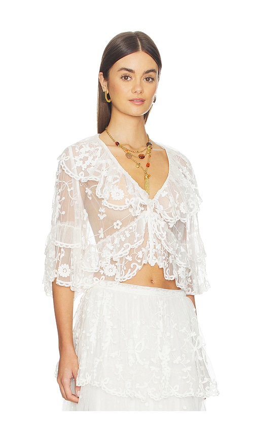 Loveshackfancy Vessia Top In White