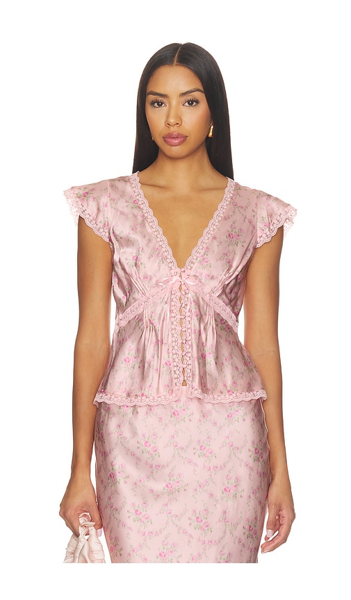 Amara Top by Love Shack Fancy in Spiced Camellia