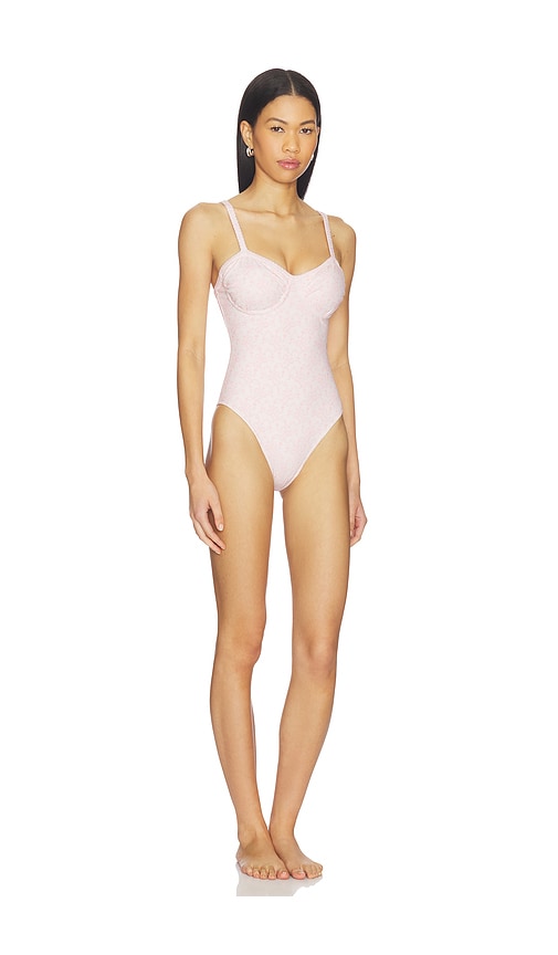 Loveshackfancy Brooksie Swimsuit In Neutral