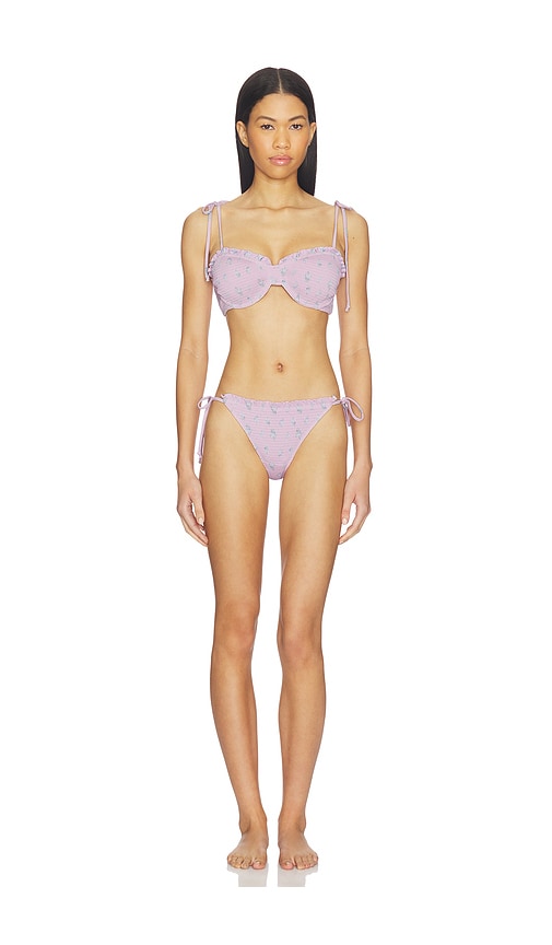 Loveshackfancy Quinley Bikini In Purple