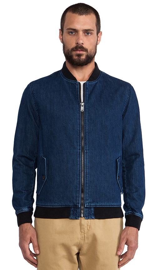 levi's bomber jacket blue