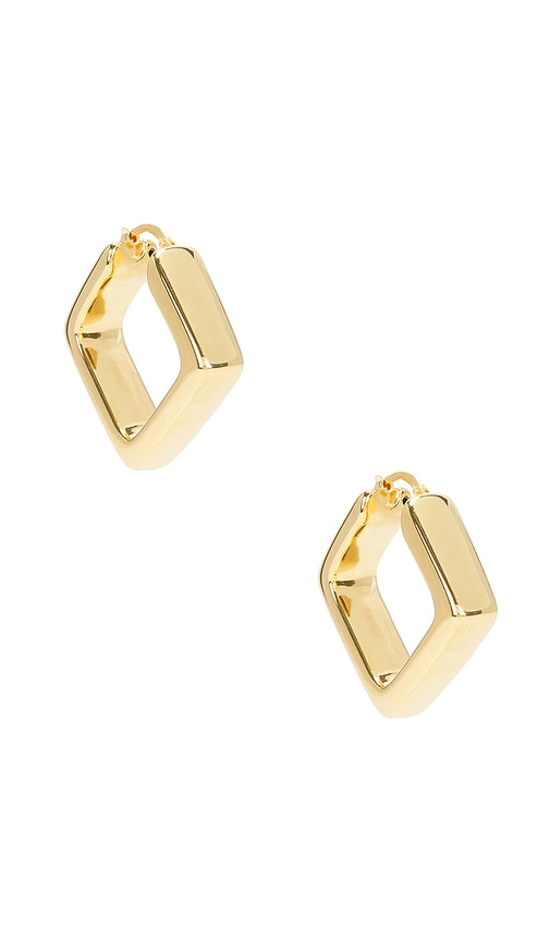 LOREN STEWART RHOMBUS HOOP EARRINGS 