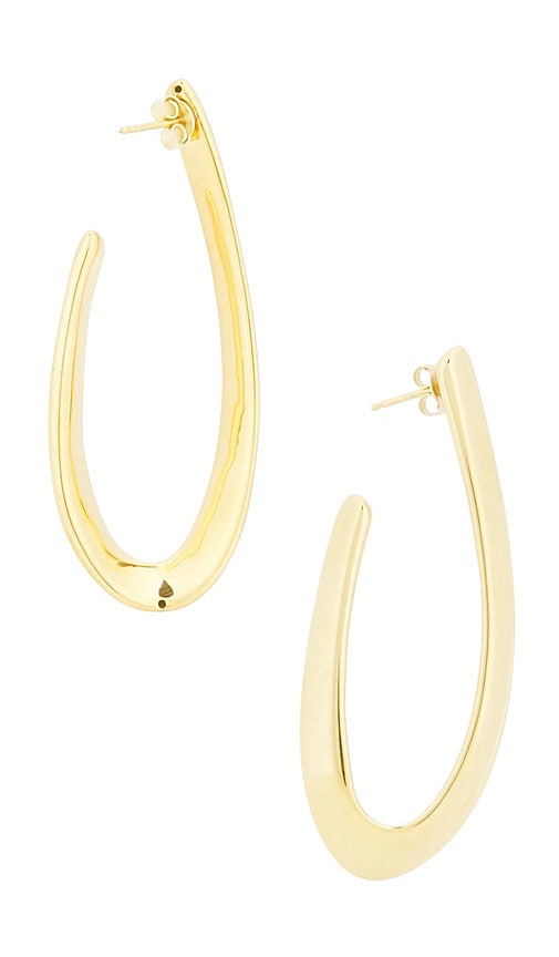 Loren Stewart Florence Hoop Earrings In Vermeil