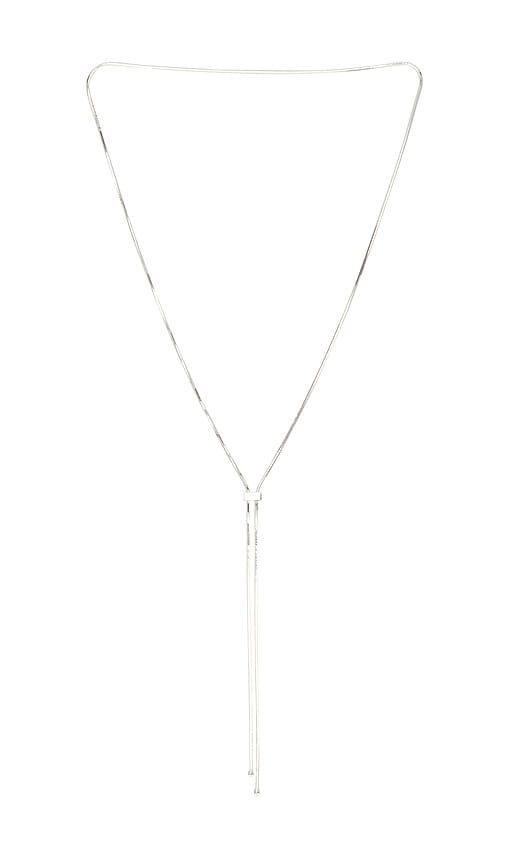 Loren Stewart Bolo Pendant Necklace in Metallic Silver 280$