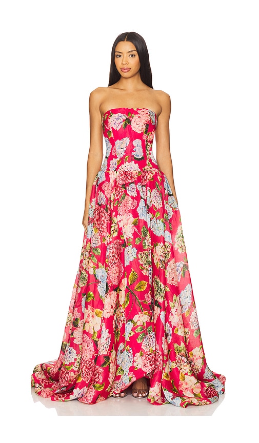 La Fuori Bloom Gown In Red