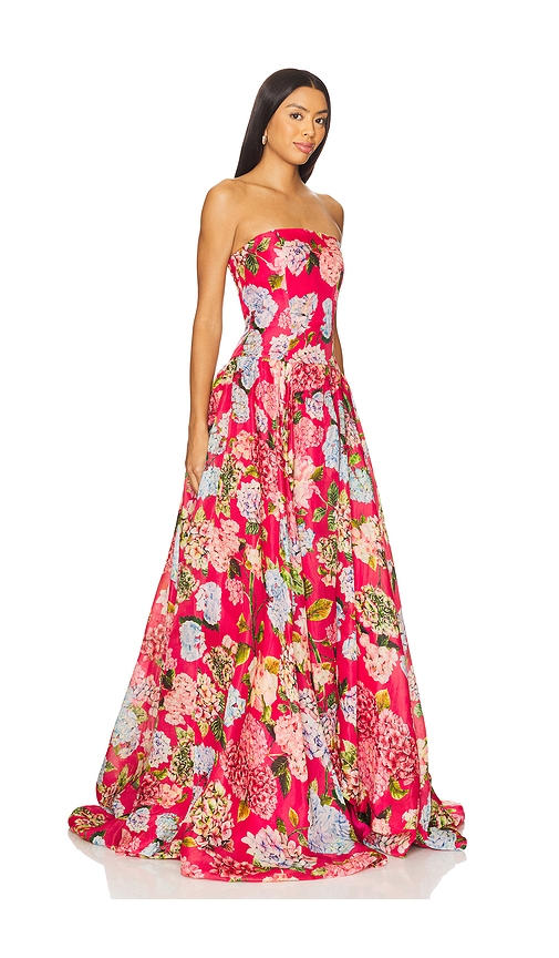 La Fuori Bloom Gown In Red