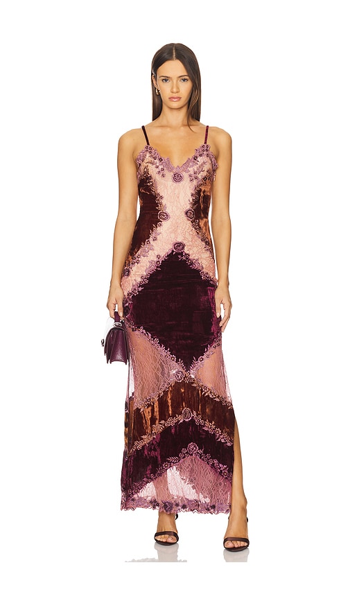 LA FUORI Julia Purple Lace Slip Dress in Dusty Rose | REVOLVE
