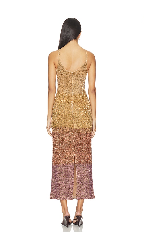  La Fuori Midi-kleid Alessia In Metallic Gold. Größe Xs. Also In L. 