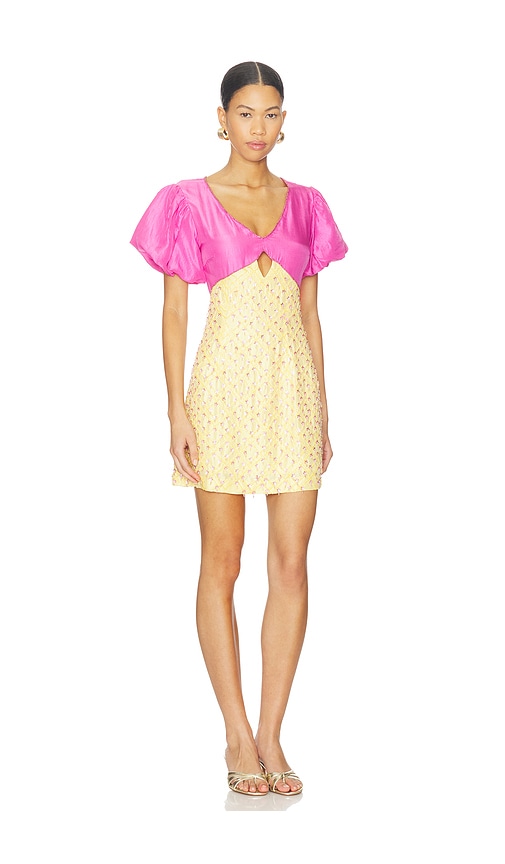 La Fuori Lime Candy Mini Dress In Multi