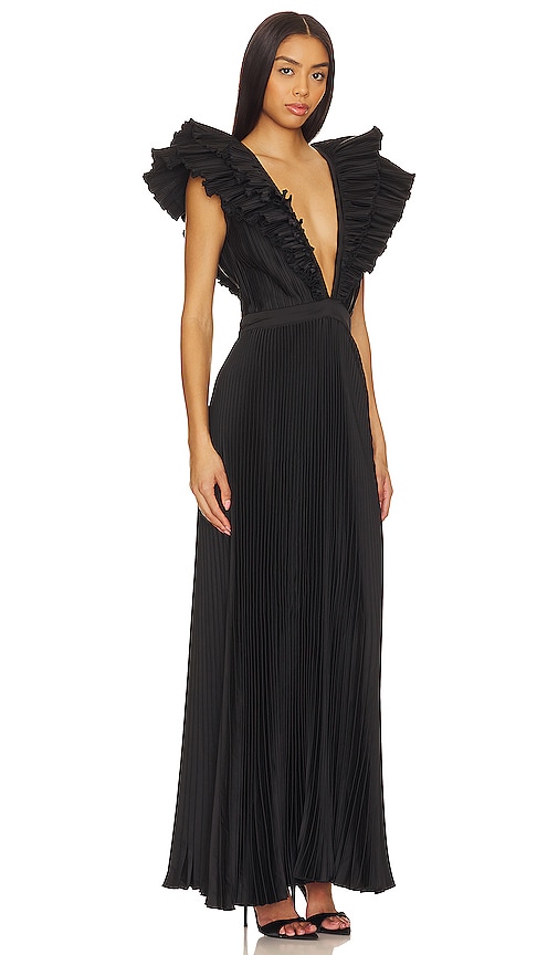 Shop L'idée Tuileries Gown In Black