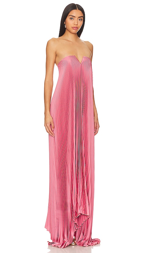 Shop L'idée Black Tie Gown In Pink