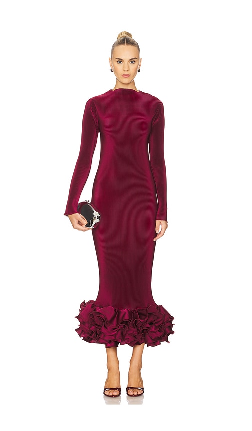 L'idée Campbell Cocktail Dress In Burgundy