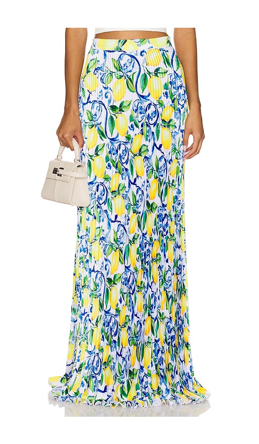 L'IDEE x REVOLVE Gala Skirt in Blue,Lemon. - size 8/S (also in 10/M, 6/XS)