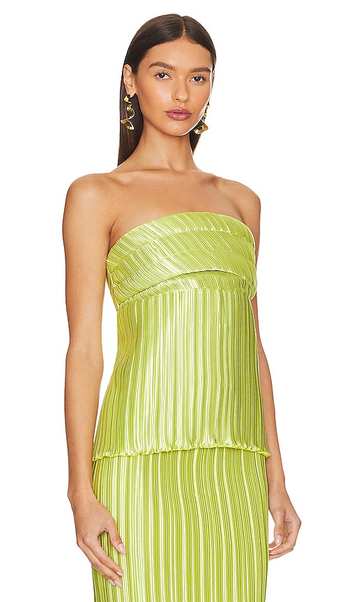 Shop L'idée Vacances Strapless Top In Green