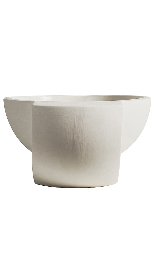  Light + Ladder Saturn Bowl In White. 