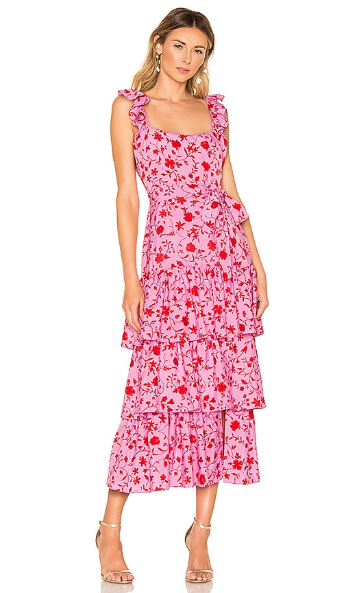 LIKELY Charlotte Dress in Red & Pink Multi | REVOLVE