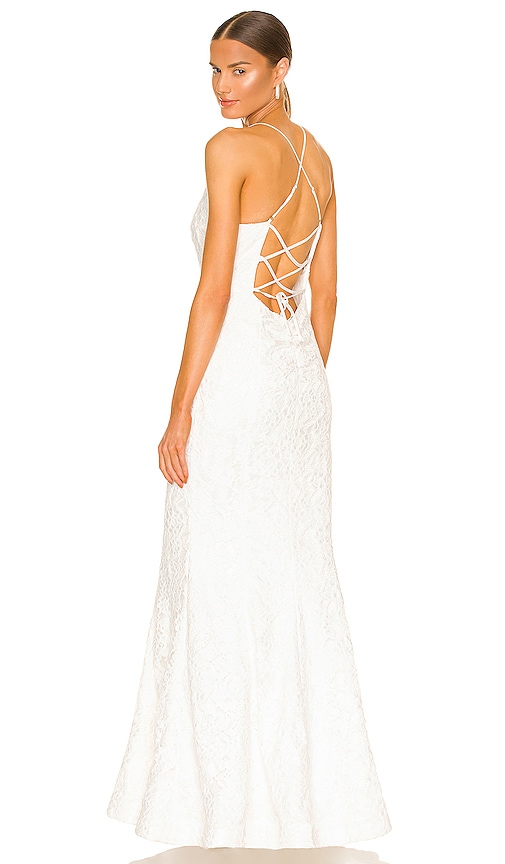 LIKELY Sardo Gown in White