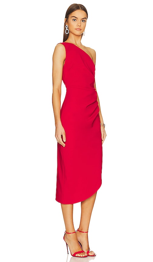 Shop Likely Asha Dress In Scarlet