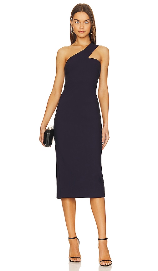 Likely Florent Asymmetrical Bodycon Dress In Navy