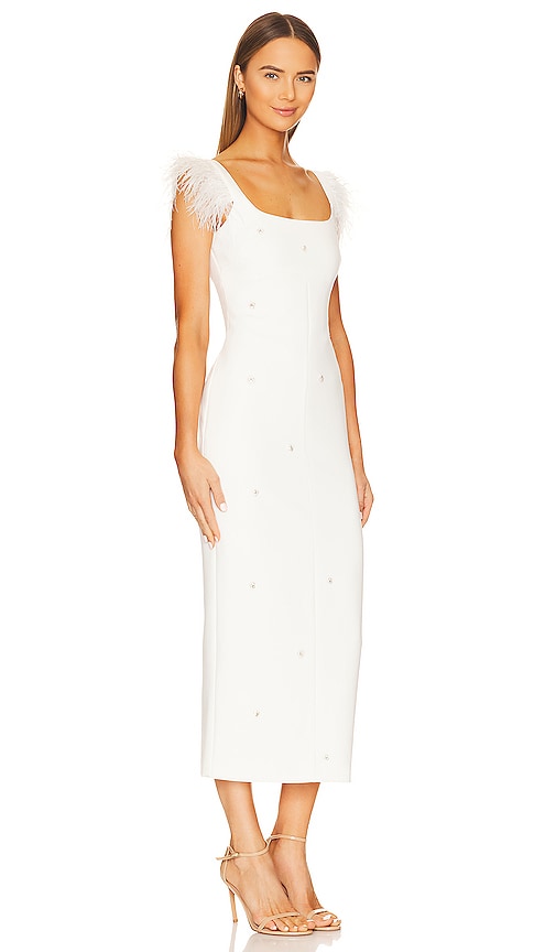 Shop Likely Cameron Midi Dress In White