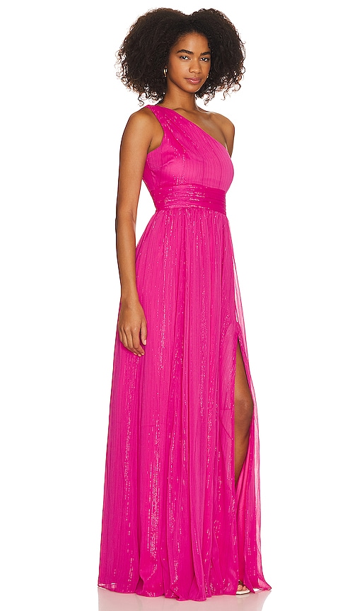 Shop Likely Nixon Gown In Fuchsia