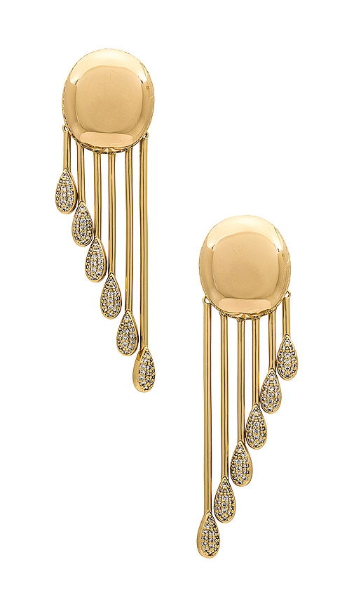 Lili Claspe Rosalie Fringe Earrings In Metallic Gold