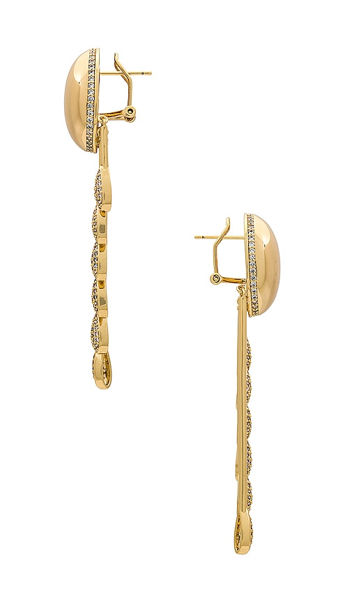 Shop Lili Claspe Rosalie Fringe Earrings In Metallic Gold