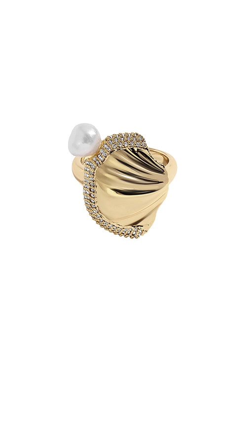 Lili Claspe Love Ring in Metallic Gold