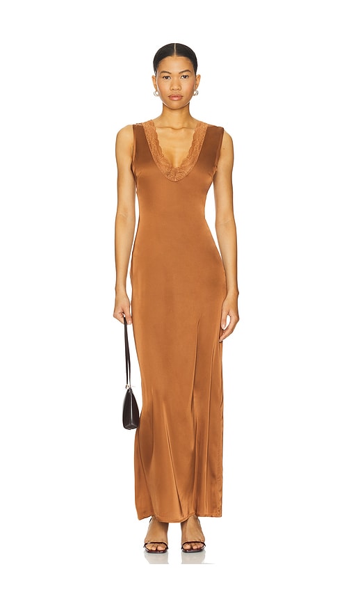 Simi Maxi Dress in Cognac. - size XS (also in L, M, S, XL)