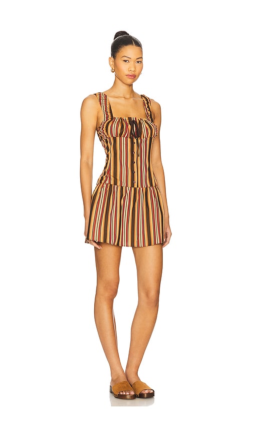 Lioness Heart Shaped Mini Dress In Neutral
