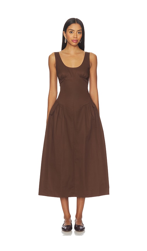 Lioness Luna Rosa Maxi Dress In Brown